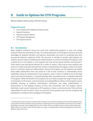 Primary view of Guide to Options for ETD Programs