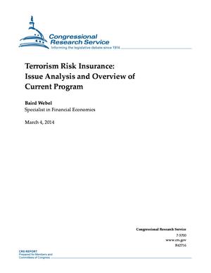 Primary view of object titled 'Terrorism Risk Insurance: Issue Analysis and Overview of Current Program'.