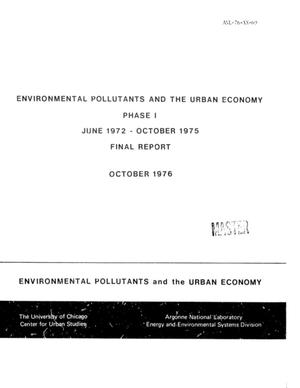 Environmental Pollutants and the Urban Economy : Phase 1. Final Report, June 1972-October 1975