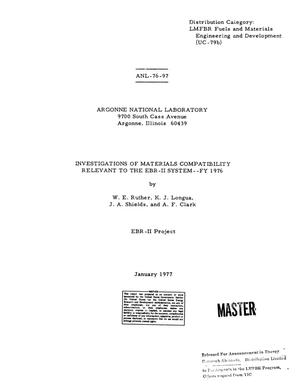 Investigations of Materials Compatibility Relevant to the EBR-II System: Fiscal Year 1976