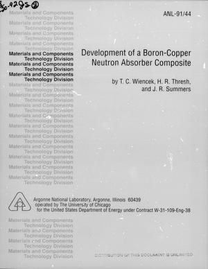Primary view of object titled 'Development of a Boron-Copper Neutron Absorber Composite'.
