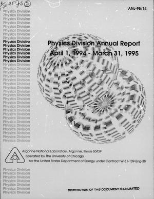Primary view of object titled 'Physics Division Annual Review: April 1, 1994-March 31, 1995'.