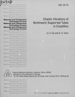 Chaotic Vibrations of Nonlinearly Supported Tubes in Crossflow