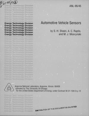 Automotive Vehicle Sensors