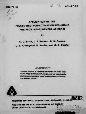 Application of the Pulsed-Neutron Activation Technique for Flow Measurements at EBR-II