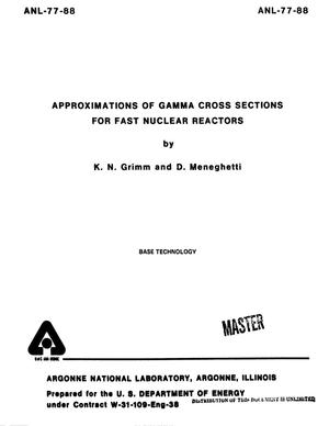 Approximations of Gamma Cross Sections for Fast Nuclear Reactors