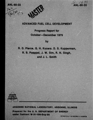 Primary view of object titled 'Advanced Fuel Cell Development Progress Report: October-December 1979'.