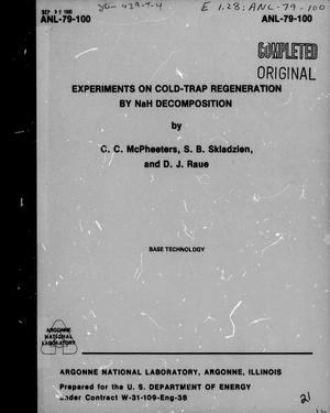 Experiments on Cold-Trap Regeneration by NaH Decomposition
