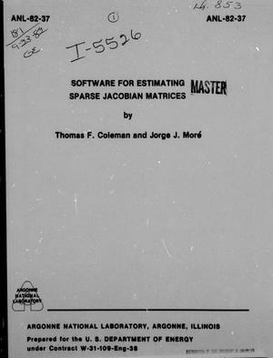 Software for Estimating Sparse Jacobian Matrices