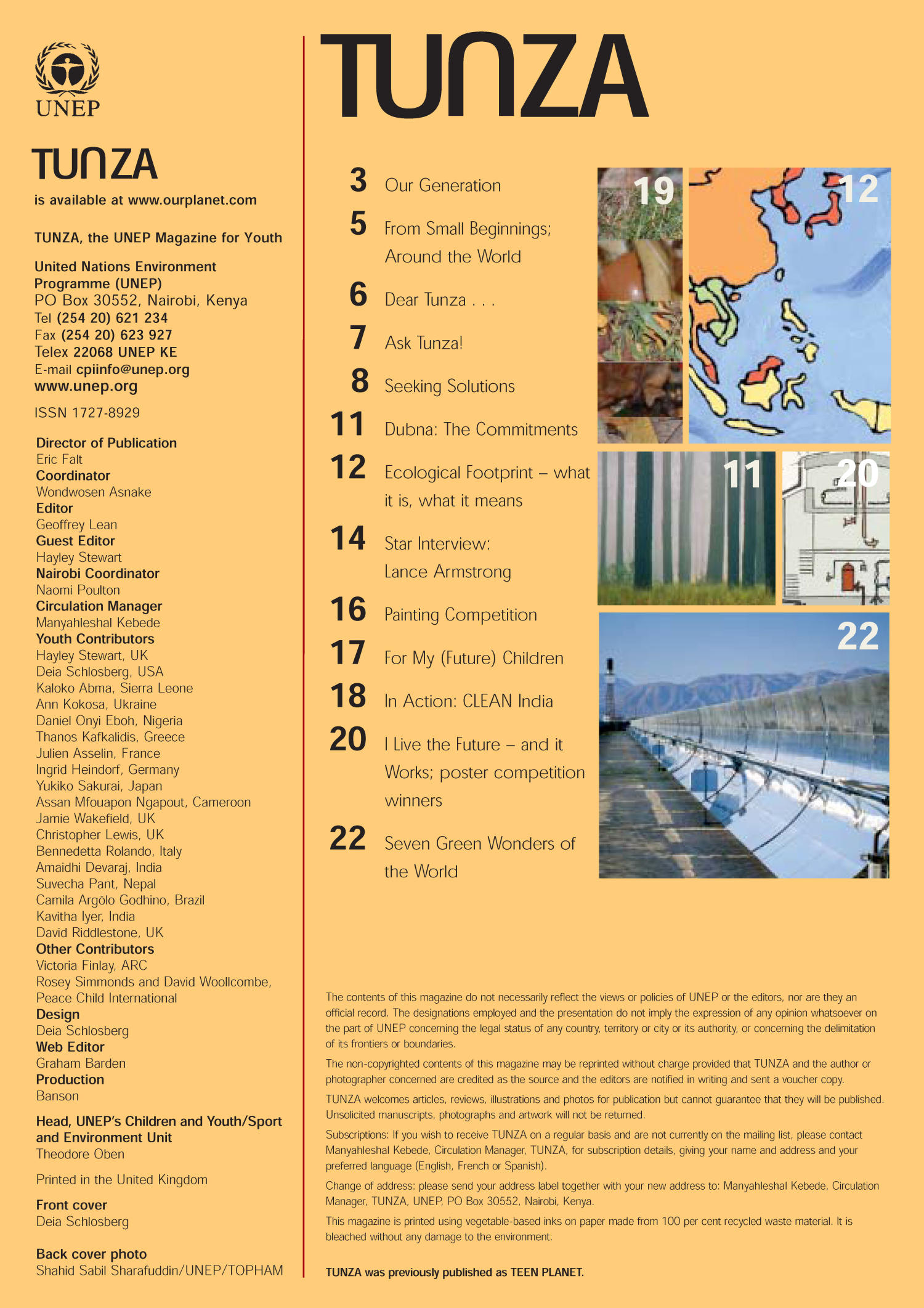 Tunza: The UNEP Magazine for Youth, Volume 1, Number 2, 2003
                                                
                                                    toc
                                                