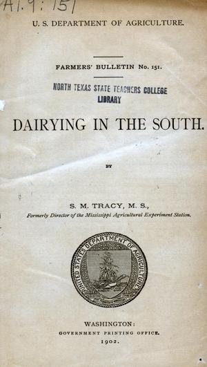 Primary view of Dairying in the South.