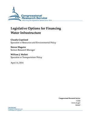 Legislative Options for Financing Water Infrastructure