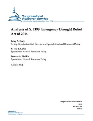 Analysis of S. 2198: Emergency Drought Relief Act of 2014