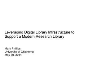 Leveraging Digital Library Infrastructure to Support a Modern Research Library