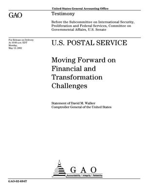 U.S. Postal Service: Moving Forward on Financial and Transformation Challenges