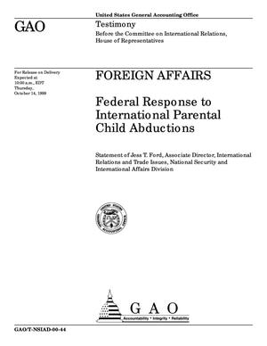 Foreign Affairs: Federal Response to International Parental Child Abductions
