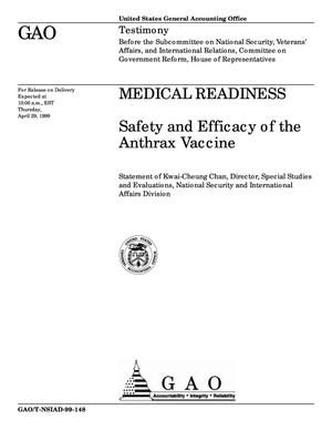 Medical Readiness: Safety and Efficacy of the Anthrax Vaccine