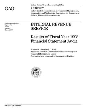 Internal Revenue Service: Results of Fiscal Year 1998 Financial Statement Audit