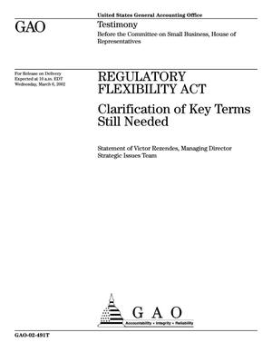 Regulatory Flexibility Act: Clarification of Key Terms Still Needed