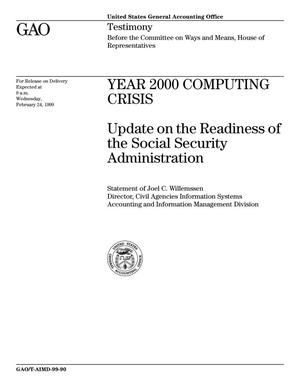 Year 2000 Computing Crisis: Update on the Readiness of the Social Security Administration