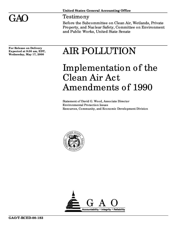 Реферат: Clean Air Act Essay Research Paper 1990