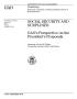 Text: Social Security and Surpluses: GAO's Perspective on the President's P…