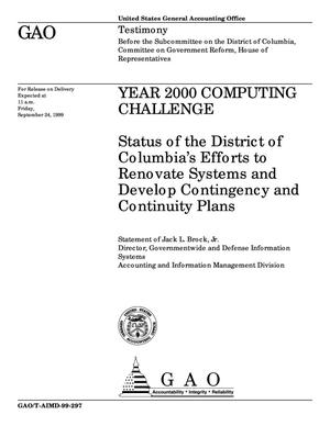 Year 2000 Computing Challenge: Status of the District of Columbia's Efforts to Renovate Systems and Develop Contingency and Continuity Plans