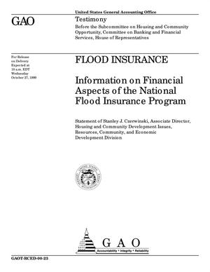Flood Insurance: Information on Financial Aspects of the National Flood Insurance Program