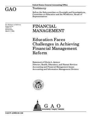 Financial Management: Education Faces Challenges in Achieving Financial Management Reform