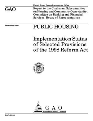 Public Housing: Implementation Status of Selected Provisions of the 1998 Reform Act