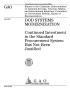 Report: DOD Systems Modernization: Continued Investment in the Standard Procu…