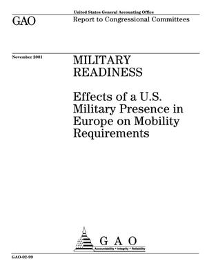 Military Readiness: Effects of a U.S. Military Presence in Europe on Mobility Requirements