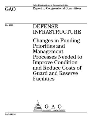 Defense Infrastructure: Changes in Funding Priorities and Management Processes Needed to Improve Condition and Reduce Costs of Guard and Reserve Facilities