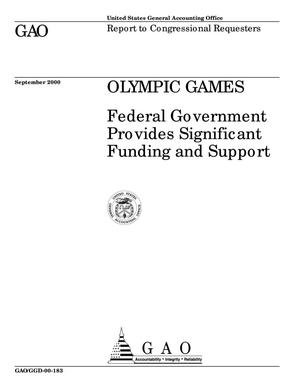 Olympic Games: Federal Government Provides Significant Funding and Support