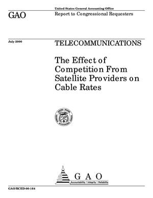 Telecommunications: The Effect of Competition From Satellite Providers on Cable Rates