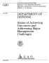 Primary view of Department of Defense: Status of Achieving Outcomes and Addressing Major Management Challenges