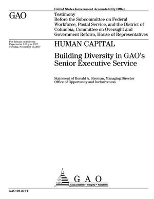 Human Capital: Building Diversity in GAO's Senior Executive Service