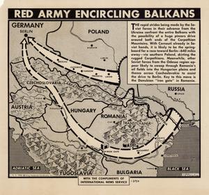 Primary view of object titled 'Red Army encircling Balkans.'.
