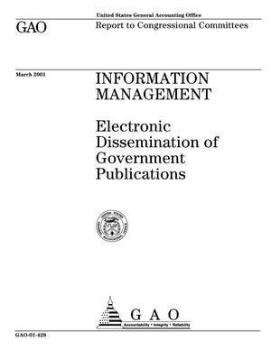 Information Management: Electronic Dissemination of Government Publications