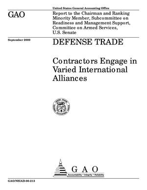 Defense Trade: Contractors Engage in Varied International Alliances