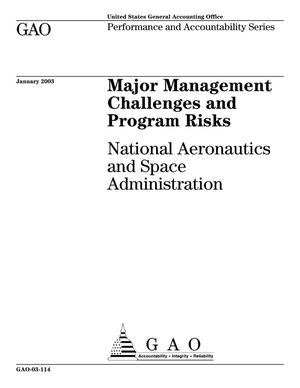 Major Management Challenges and Program Risks: National Aeronautics and Space Administration