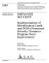 Text: Employee Security: Implementation of Identification Cards and DOD's P…