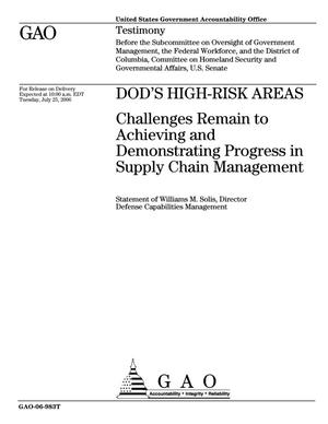 DOD's High-Risk Areas: Challenges Remain to Achieving and Demonstrating Progress in Supply Chain Management