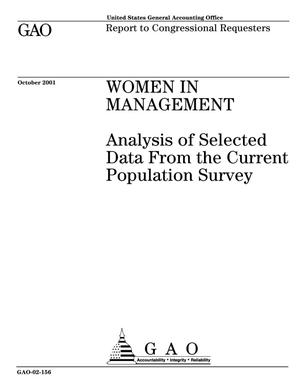 Women in Management: Analysis of Selected Data From the Current Population Survey
