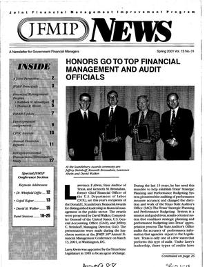 JFMIP News: A Newsletter for Government Financial Managers, Spring 2001, Vol. 13, No. 1