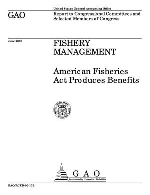 Fishery Management: American Fisheries Act Produces Benefits