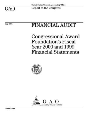 Financial Audit: Congressional Award Foundation's Fiscal Year 2000 and 1999 Financial Statements