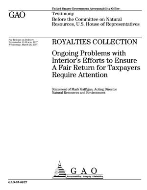 Royalties Collection: Ongoing Problems with Interior's Efforts to Ensure A Fair Return for Taxpayers Require Attention