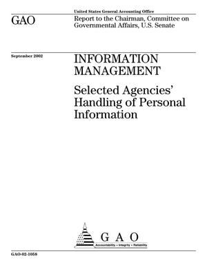 Information Management: Selected Agencies' Handling of Personal Information