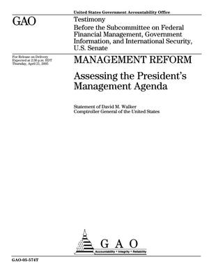 Management Reform: Assessing the President's Management Agenda